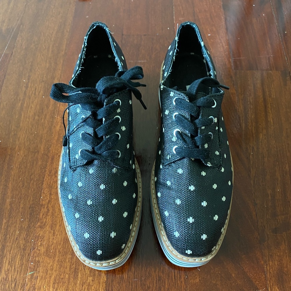 ZARA - polka dot platform Oxford style sneaker - Picture 3 of 7